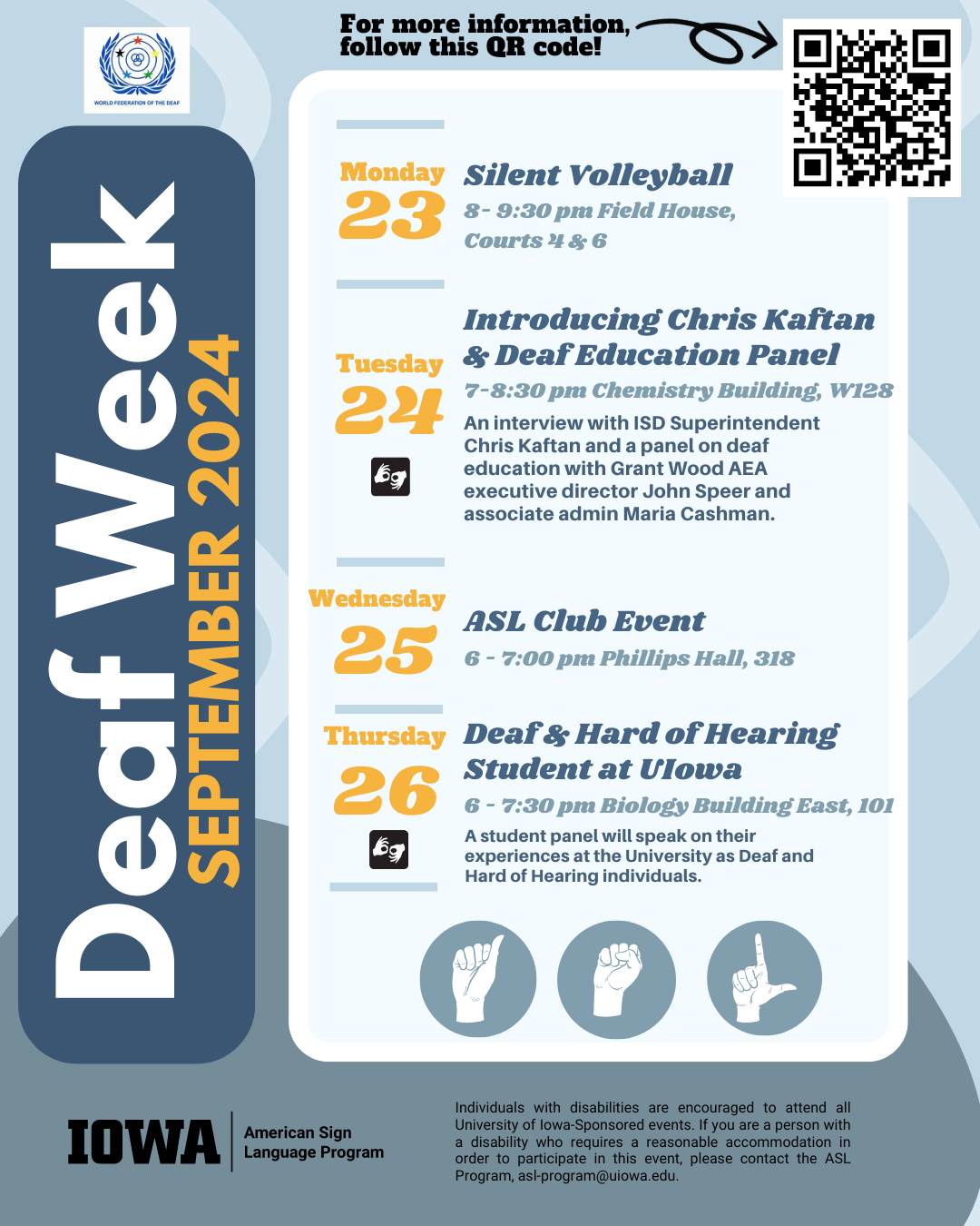 Deaf Week Poster - 2024