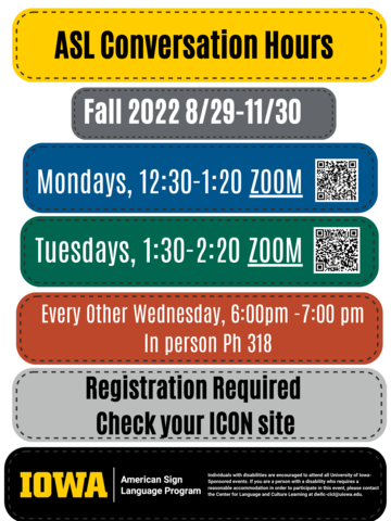 flyer for convo hour